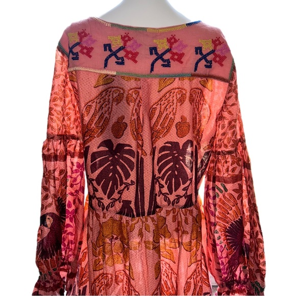 FARM Rio Ainika Print Macaws Maxi Dress Size Small - Picture 11 of 12
